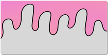 Pink and orange drip XXL mousepad