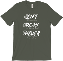 Never Stop Trying (White Text) T-shirt