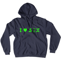 I 🤍 SΞX Green Logo Hoodie