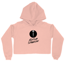 Flash Sphere Black Logo Women Crop-Hoodie