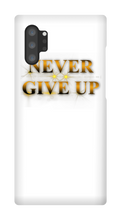 Never Give Up Samsung Phone Cases - gold