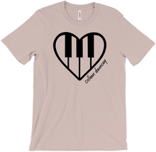 pianoheart t-shirt - black logo (unisex)