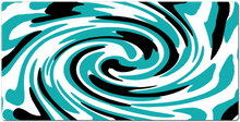 Teal/Black/White swirl XXL Gaming Mousepad