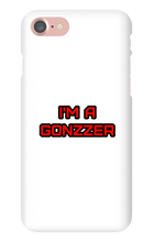 Funda de celular para iPhone con frase roja