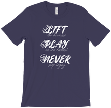Never Stop Trying (White Text) T-shirt