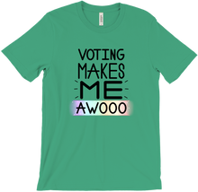 Voting Makes Me AWOOO t-shirt (no paws)