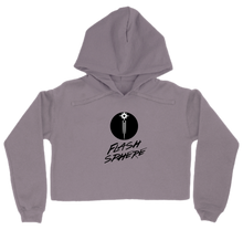 Flash Sphere Black Logo Women Crop-Hoodie