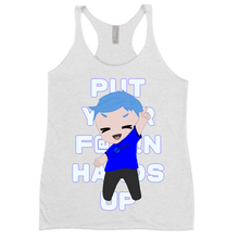 Put Your F@*#!N Hands Up tanktop-women-racerback