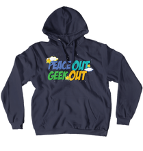 PEACE OUT GEEK OUT pull over hoody