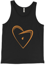 Orange Burning Heart Tank Top