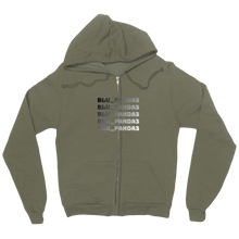 blu_panda3 Zip Up Hoodie
