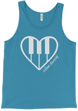 pianoheart tank top - white logo