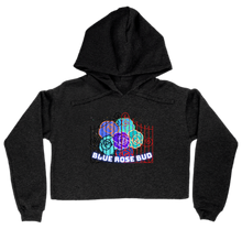 Blue Rose Bud Cropped Hoodie