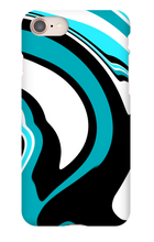 Black and Blue Swirl iPhone Case