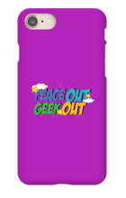 peace out geek out iphone case!