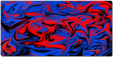 XXL Gaming Mousepad Blue with red and black swirl