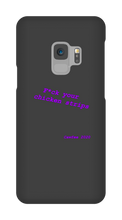 Chickenstrips purple text Samsung Phone Cases