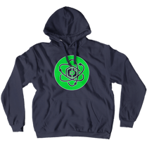 EOS Hoodie Green Logo White OL (No-Zip/Pullover)
