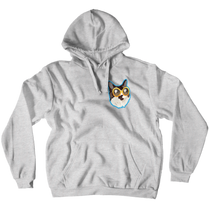 CoolAmora BlueSmallPrint Hoodies (No-Zip/Pullover)