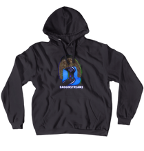 blue and green emblem hoodie