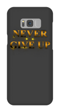 Never Give Up Samsung Phone Cases - gold