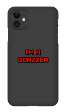 Funda de celular para iPhone con frase roja