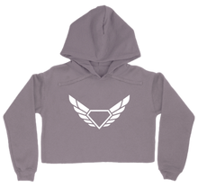 White Diamond Wing Logo Crop hoodie