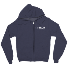 Zip-up Hoodie - White logo