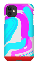 Pink and Cyan Swirl iPhone Case