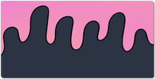 Pink and orange drip XXL mousepad