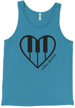 pianoheart tank top - black logo