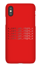 x_cant_get_r8ght_x iPhone Phone Cases
