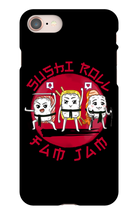 Sushi Roll FamJam iPhone Phone Cases (Black)