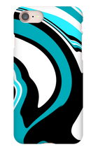 Black and Blue Swirl iPhone Case