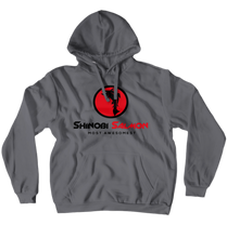 A Shinobi Salmon Sweater With A Hood