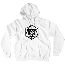 RH logo (black) centred on hoodie