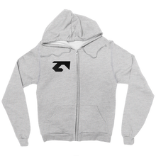 Inverted Black Zip Up Hoodie