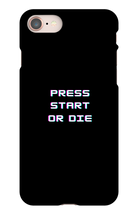 press start or die iphone case