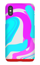 Pink and Cyan Swirl iPhone Case
