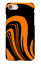 Orange and Black Swirl iPhone Case