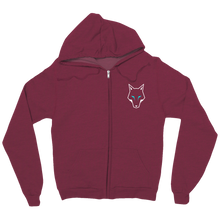 White Wolf Logo Zip Up Hoodie