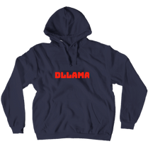 Dllama hoodie red text