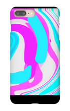 Pink and Cyan Swirl iPhone Case
