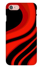 Red and Black swirl iPhone case