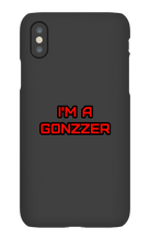 Funda de celular para iPhone con frase roja
