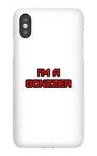 Funda de celular para iPhone con frase roja