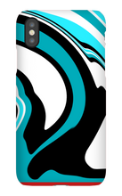 Black and Blue Swirl iPhone Case