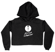 Flash Sphere White Logo Women Crop-Hoodie