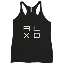Women's Racerback Tanktop - White Text - KR Logo