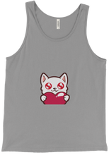 White Wolf Heart Tank Top